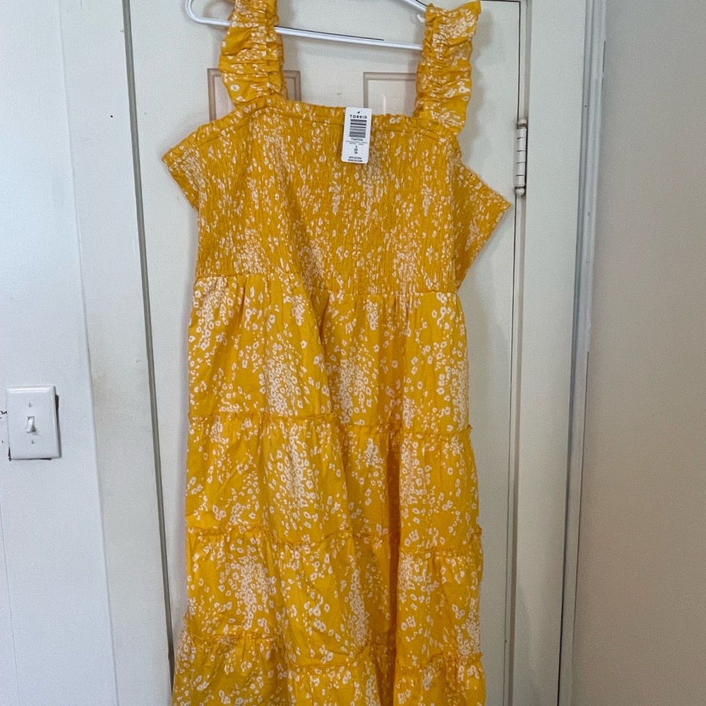 NWT Torrid Size 5 yellow sun dress